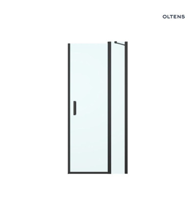 Drzwi prysznicowe 100 cm wnękowe czarny mat/szkło przezroczyste Verdal Oltens (21205300)