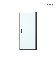 Drzwi prysznicowe 80 cm wnękowe czarny mat/szkło przezroczyste Rinnan Oltens (21207300)