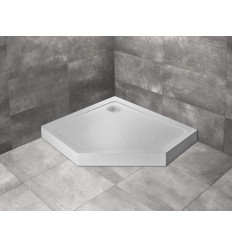 Brodzik pięciokątny 100x80 Doros PT E Compact Stone biały Radaway (SDRPTP1080-05-04SL)