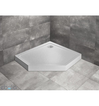 Brodzik pięciokątny 100x80 Doros PT E Compact Stone biały Radaway (SDRPTP1080-05-04SR)