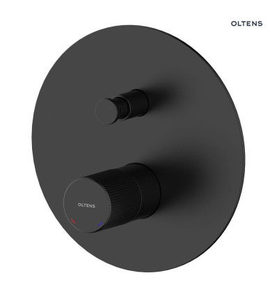 Bateria wannowo-prysznicowa podtynkowa kompletna czarny mat Hamnes Oltens (34106300)