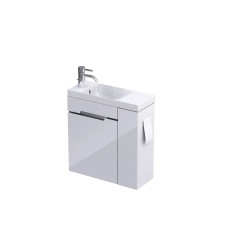 Szafka z umywalką 55 (2D) biały połysk Silver Mini Oristo (OR33-ZD2D-55-1-P)