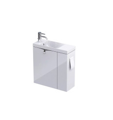 Szafka z umywalką 55 biały połysk (2D) Siena Mini Oristo (OR45-ZD2D-55-1-L)