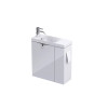 Szafka z umywalką 55 biały połysk (2D) Siena Mini Oristo (OR45-ZD2D-55-1-L)