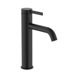 Bateria umywalkowa medium Cold Start z korkiem click-clack czarny mat Ona Roca (A5A3C9ENB0)