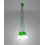 Lampa wisząca DIEGO 5 zielony Nickel Sollux (SL.0583)