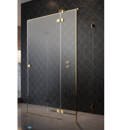 Kabina prysznicowa 80x70 Prawa Essenza Pro Gold KDJ+S Radaway (10097380-09-01R + 10098070-01-01 + 10098070-01-01)