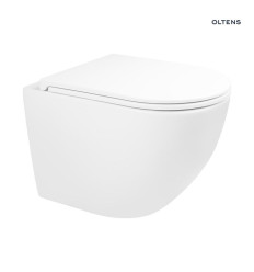 Stille miska WC wisząca PureRim z powłoką SmartClean biała Hamnes Oltens (42521000)