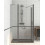 Kabina prysznicowa 120x100 cm prostokątna drzwi ze ścianką czarny mat/szkło przezroczyste Verdal Oltens (20214300)
