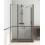 Kabina prysznicowa 120x90 cm protokątna czarny mat/szkło przezroczyste drzwi ze ścianką Verdal Oltens (20213300)