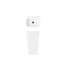 Stojąca umywalka akrylowa MU5040 biała Corsan (MU5040BLS)