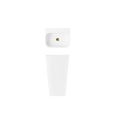 Stojąca umywalka akrylowa MU5040 biała Corsan (MU5040GLS)