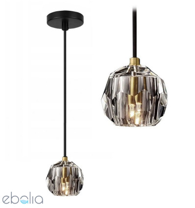Lampa Sufitowa Kryształ Czarna Toolight (OSW-09757)