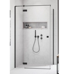 Kabina prysznicowa 90x75 Essenza KDJ Black Radaway (1385044-54-01L + 1384049-01-01)