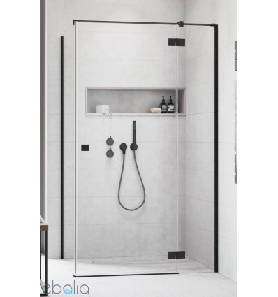 Kabina prysznicowa 80x120 Essenza KDJ Black Radaway (1385043-54-01R + 1384054-01-01)