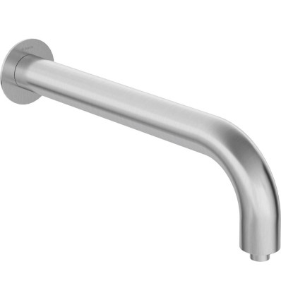 Wylewka prysznicowa ścienna - 380 mm stal szczotkowana Silia Deante (NQS F41K)