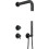 Zestaw prysznicowy podtynkowy z główką prysznicową czarny mat Silia Deante (NQS N9XK)