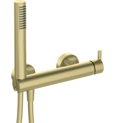 Bateria prysznicowa z zestawem prysznicowym złoto szczotkowane Silia Deante (BQS R41M)