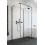 Kabina przyścienna 100x100 Essenza KDJ+S Black Radaway (1385022-54-01R + 1384052-01-01 + 1384052-01-01)