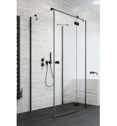 Kabina przyścienna 100x100 Essenza KDJ+S Black Radaway (1385022-54-01R + 1384052-01-01 + 1384052-01-01)