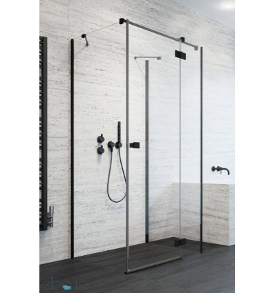 Kabina przyścienna 100x100 Essenza KDJ+S Black Radaway (1385022-54-01R + 1384052-01-01 + 1384052-01-01)