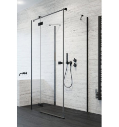Kabina przyścienna 100x100 Essenza New KDJ+S Black Radaway (1385022-54-01L + 1384052-01-01 + 1384052-01-01)