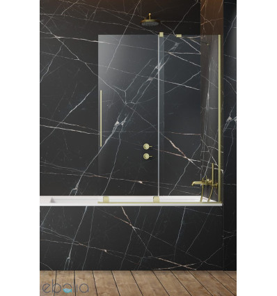 Parawan nawannowy 140 Furo Brushed Gold PND II Radaway (10109738-99-01L + 10112694-01-01)