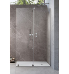 Kabina Walk-in 120 lewa Furo Brushed Nickel Radaway (10106638-91-01L + 10110594-01-01)