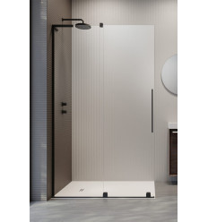 Kabina prysznicowa 80 Furo SL Walk-in Black Radaway (10306438-54-01L + 10110394-01-01)