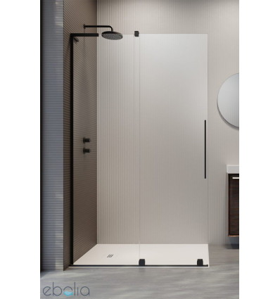 Kabina prysznicowa 80 Furo SL Walk-in Black Radaway (10306438-54-01L + 10110394-01-01)