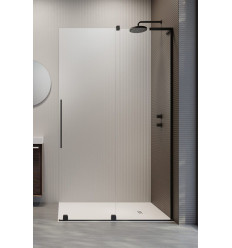 Kabina prysznicowa 90 Furo SL Walk-in Black Radaway (10306488-54-01R + 10110444-01-01)