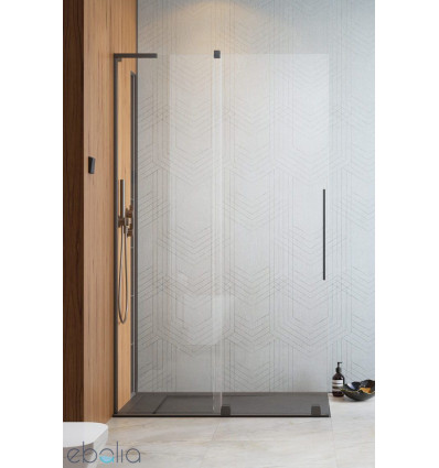 Kabina prysznicowa 80 Furo SL Walk-in Brushed GunMetal Radaway (10306438-92-01L + 10110394-01-01)