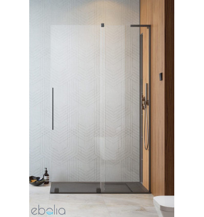 Kabina prysznicowa 80 Furo SL Walk-in Brushed GunMetal Radaway (10306438-92-01L + 10110394-01-01)