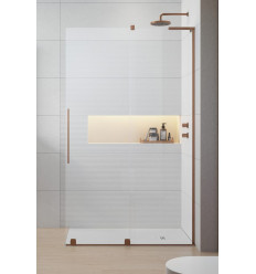 Kabina prysznicowa 110 Furo SL Walk-in Brushed Copper Radaway (10306588-93-01R + 10110544-01-01)