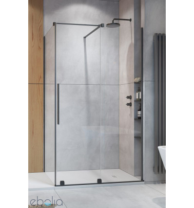 Kabina prysznicowa 90x70 Furo KDJ Brushed GunMetal Radaway (10104472-92-01L + 10110430-01-01 + 10113070-01-01)