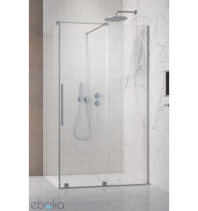 Kabina prysznicowa 90x70 Furo KDJ Brushed Nickel Radaway (10104472-91-01L + 10110430-01-01 + 10113070-01-01)
