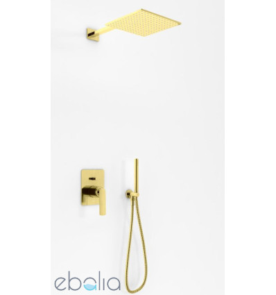 Zestaw prysznicowy z deszczownicą 30cm Experience Brushed Gold Kohlman (QW210EGDBQ30)