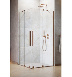 Kabina prysznicowa 80Lx80P Furo Brushed Copper KDD Radaway (10105080-93-01L + 10105080-93-01R)