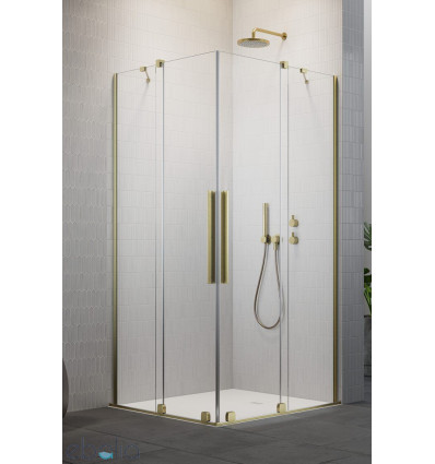 Kabina prysznicowa 80Lx80P Furo KDD Brushed Gold Radaway (10105080-99-01L + 10105080-99-01R)