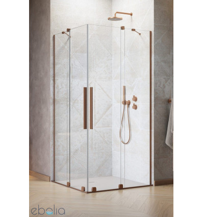 Kabina prysznicowa 80Lx80P Furo Brushed Copper KDD Radaway (10105080-93-01L + 10105080-93-01R)