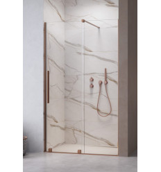 Drzwi wnękowe 90 Lewe Furo DWJ Brushed Copper Radaway (10107472-93-01L + 10110430-01-01)