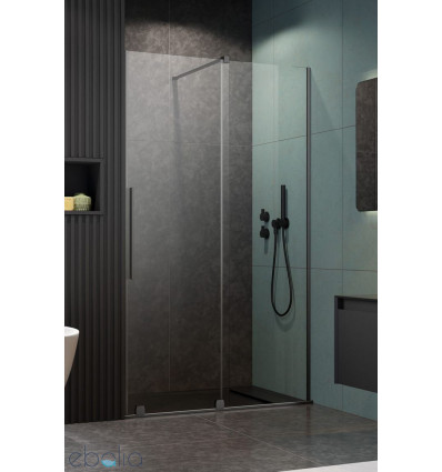 Drzwi wnękowe 120 Prawe Furo DWJ Brushed GunMetal Radaway (10107622-92-01R + 10110580-01-01)