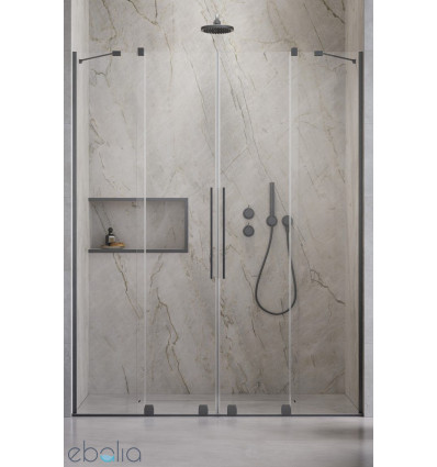 Drzwi wnękowe 180 Furo DWD Brushed GunMetal Radaway (10108488-92-01 + 10111442-01-01)