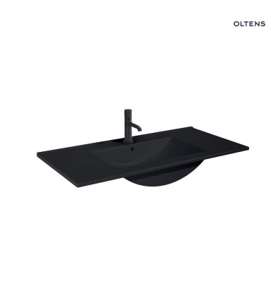 Umywalka 100x46 cm meblowa prostokątna czarny mat Vernal Oltens (41207300)