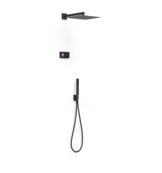 Zestaw elektronicznej baterii termostatycznej podtynkowej 2-drożny matowe czarny mat Shower Edition Tres (09288563NM)