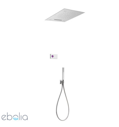 Zestaw elektronicznej baterii termostatycznej podtynkowej 3-drożny chrom Shower Tres (09286302)