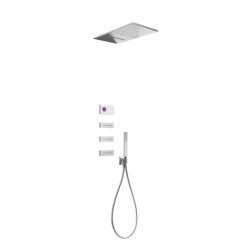 Zestaw elektronicznej baterii termostatycznej podtynkowej 4-drożnej chrom Shower Tres (09286408)