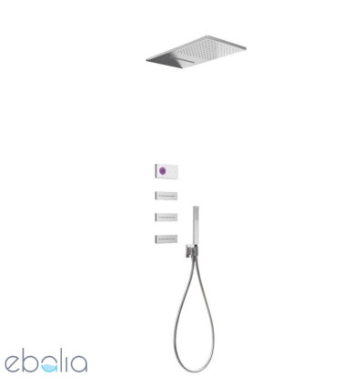 Zestaw elektronicznej baterii termostatycznej podtynkowej 4-drożnej chrom Shower Tres (09286408)