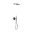 Zestaw prysznicowy podtynkowy czarny mat Study Tres (26228004NM)