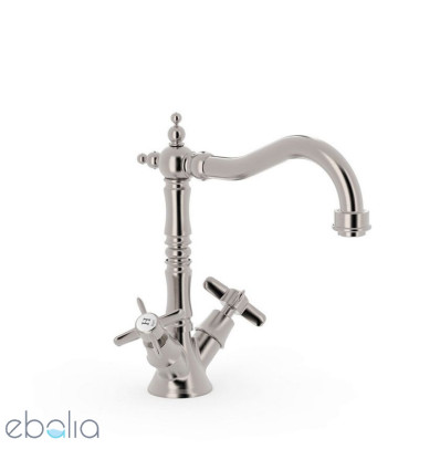 Bateria dwuuchwytowa umywalkowa stal Clasic Tres (24210902AC)